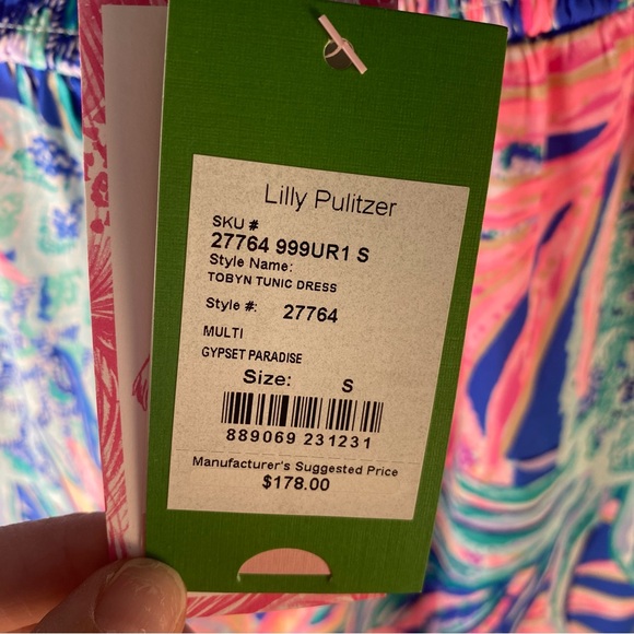 Lilly Pulitzer Tobyn Off-Shoulder Dress Tunic Gypsy Paradise Pineapple - Picture 7 of 10